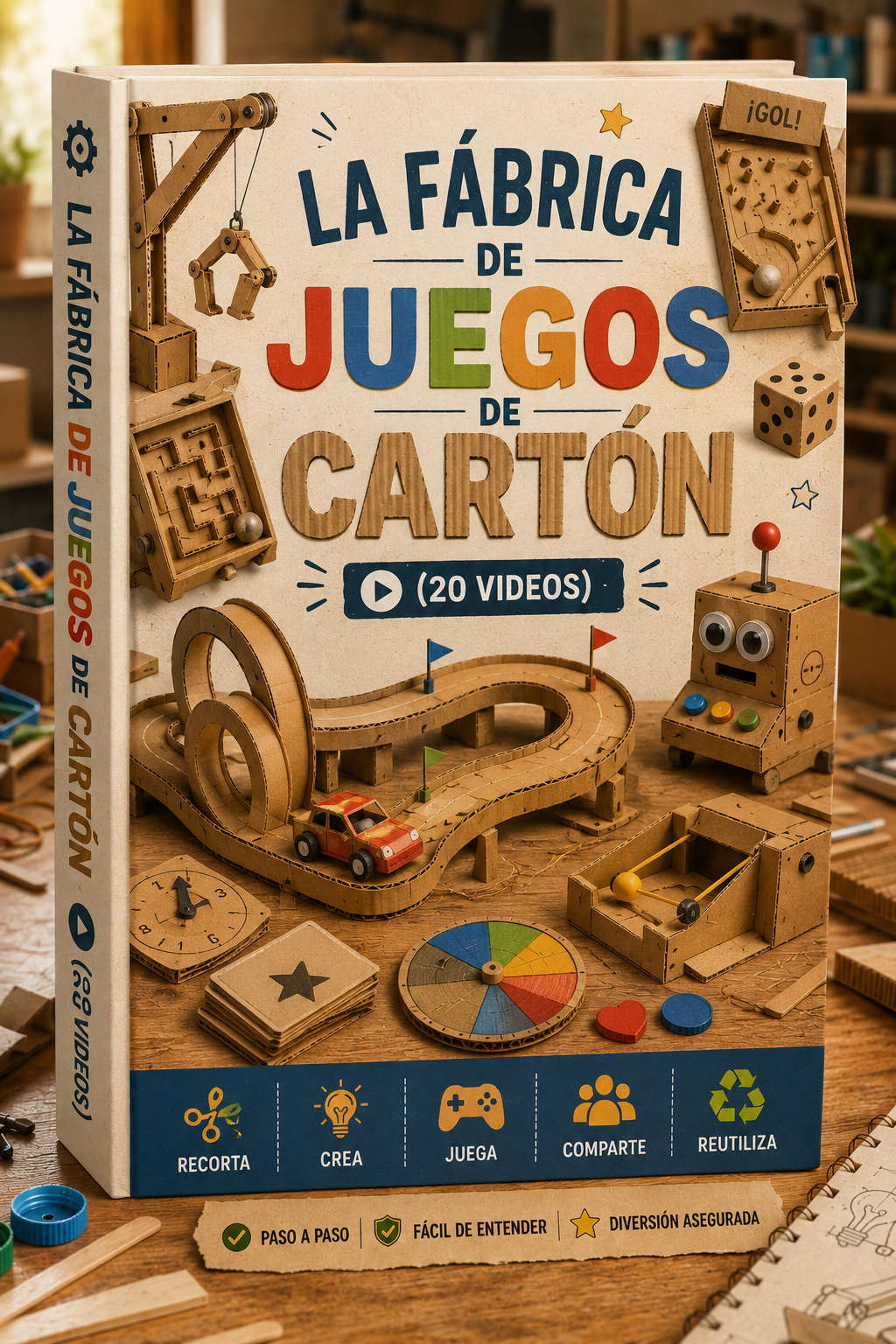 Construí 20 juegos y máquinas con cartón